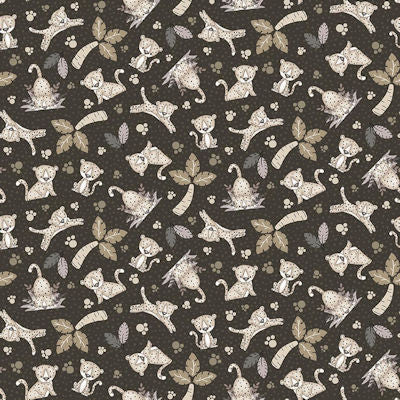 Five-Yard-Backs - 1638-99 - Black Leopard Toss - Henry Glass Co