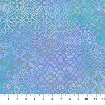 Marrakech - 26819-64 - Patchwork Turquoise Multi - Northcott Fabrics