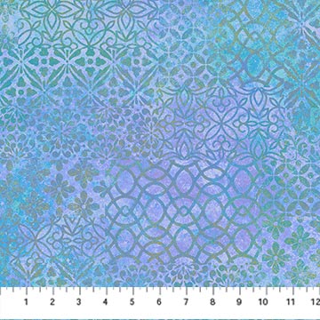 Marrakech  - 26819-64 - Patchwork Turquoise Multi - Northcott Fabrics