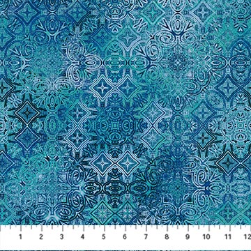 Marrakech  - 26820-68 - Foulards Teal - Northcott Fabrics