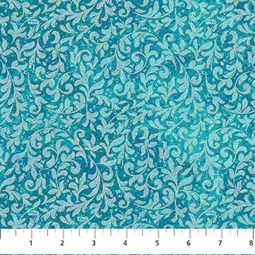Marrakech  - 26821-66 - Scroll Turquoise - Northcott Fabrics