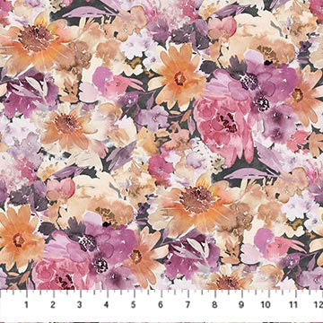 Vivian - 26827-98 - Bunched Floral - Northcott Fabrics