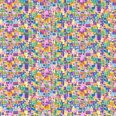 Joy of Color - 2863-22 Raspberry - Geometric Squares - Blank Quilting