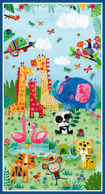 Zoo Crew - 3872P-66 - Panel - Blank Quilting