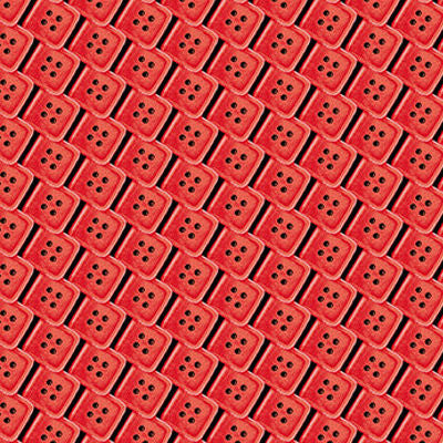 Just Sew Happy - 495-89 Red - Set Square Buttons - Henry Glass Fabrics
