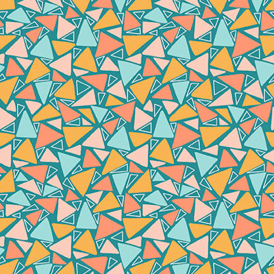 Welcome to Our Neighborhood - 6413-72 Teal - Triangle Geo - Studio E Fabrics