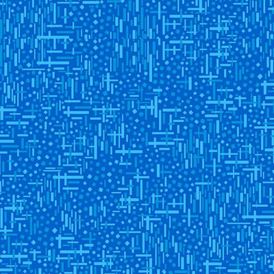 Hummingbird Messenger - 8108-76 Cerulean Blue - Diamonds and Dashes - Studio E Fabrics