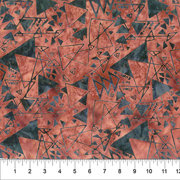 Quilting is My Voice - 83140-37 - Triangle Maze Burnt Russet - Northcott Fabrics