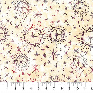 Quilting is My Voice  - 83143-14 Burst Creme - Northcott Fabrics