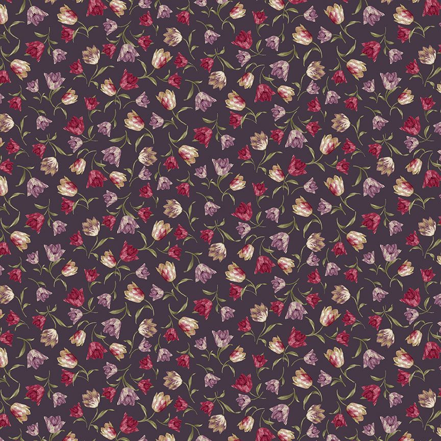 Laurel - CD1906 Multi - Stamped Tulips - Timeless Treasures