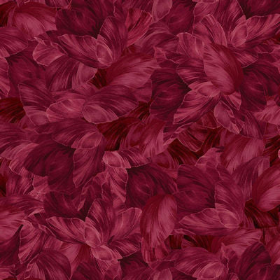 Laurel - CD1907 Wine - Packed Petals - Timeless Treasures