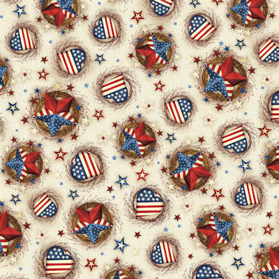 Love & Glory - LGLO 6158E - Wreath Toss - P&B Fabrics