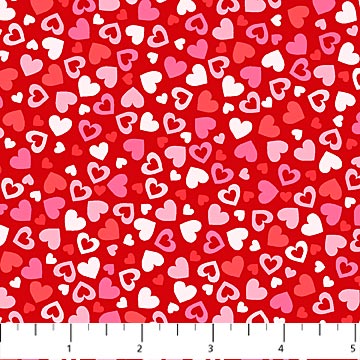 Lovey Dovey - 10404-24 Red - Northcott Fabrics