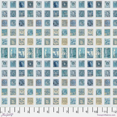 Blue Palette - PWTH281.blue - Blue Stamps - FreeSpirit Fabrics