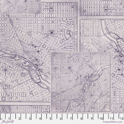 Purple Palette - PWTH303.purple - Purple Map - FreeSpirit Fabrics