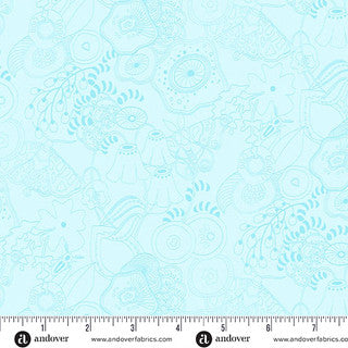 Color Camp Dusk 10420 B tangle lighter pool by Alison Glass for Andover Fabrics