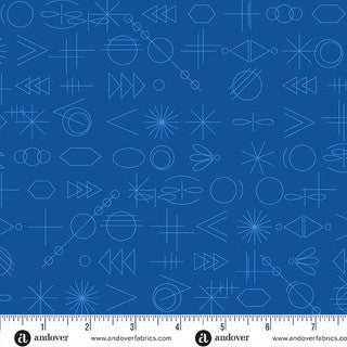 Color Camp Dusk 10430 B gameday dark pond by Alison Glass for Andover Fabrics