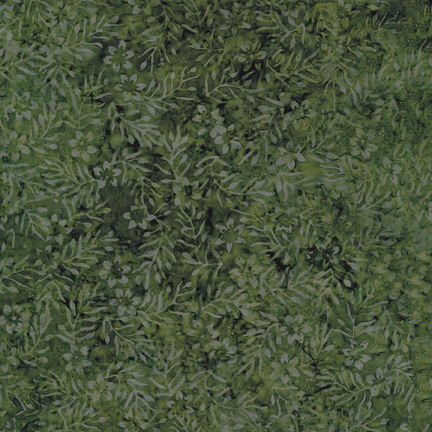 Green Pastures B8383 Grass Spiked Leaf Floral batik fabric by Wing and a Prayer Designs for Timeless Treasures