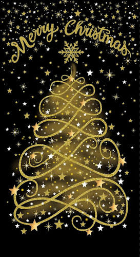 Merry Christmas - Panel-CM3620 Black - Merry Christmas - Timeless Treasures
