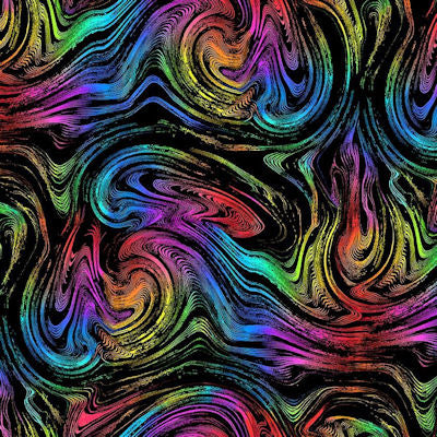 Prism - CD2846 Black - Bright Marble Texture - Timeless Treasures