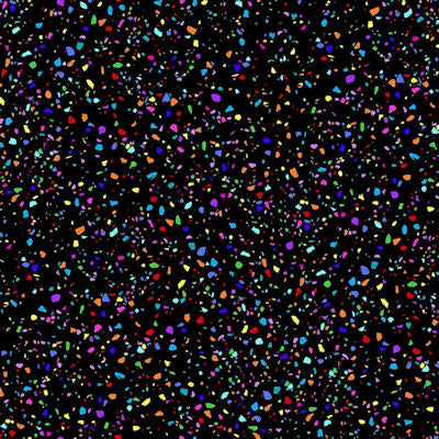 Prism - CD2848 Black - Multi Confetti Rain - Timeless Treasures