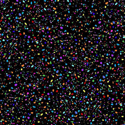 Prism -  CD2848 Black - Multi Confetti Rain - Timeless Treasures