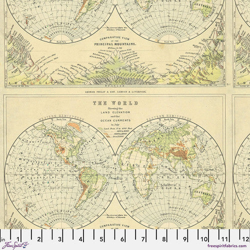 Green Palette - PWTH263.green - Map - FreeSpirit Fabrics