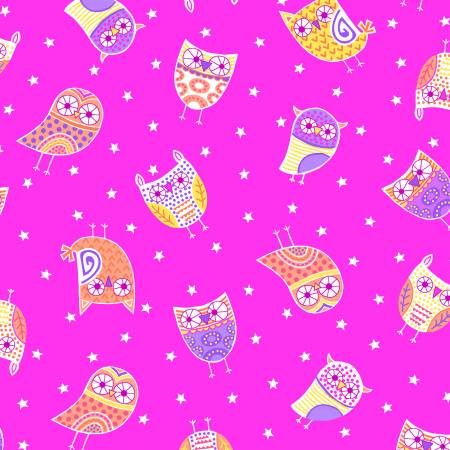 Comfy Flannel - Pink Owls - 0984AE-22 - AE Nathan