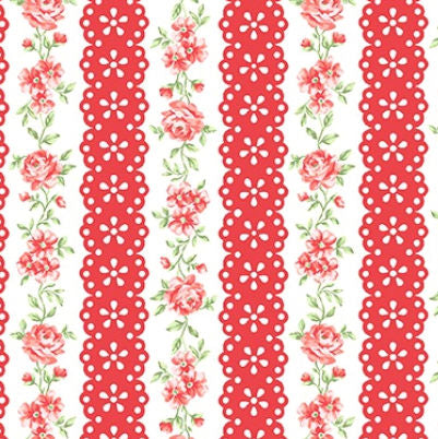 Lacewing Red 10164-10 - Garden Party