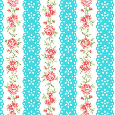 Garden Party - Lacewing Teal 10164-84 - Benartex