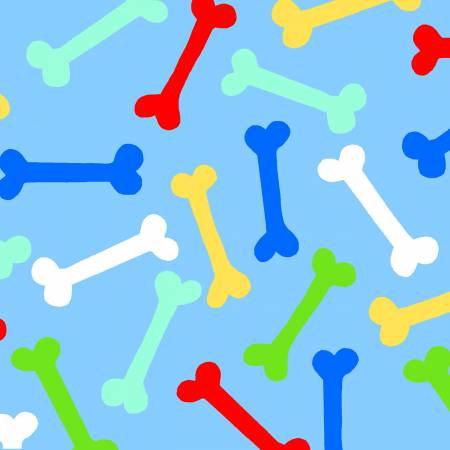 Comfy Flannel - Blue Dog Bones - 14706AE-Blue- AE Nathan