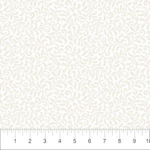 Bloom - 25200-10 White Leaves on White - Northcott