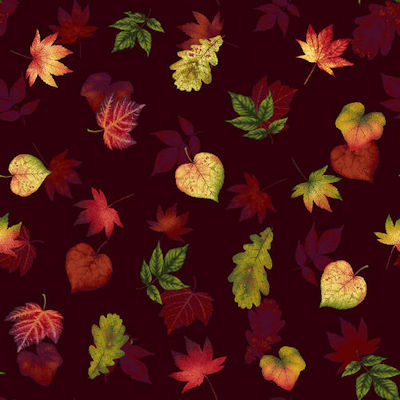 Leaf Toss - 2664-90 Burgundy - Pumpkin Harvest
