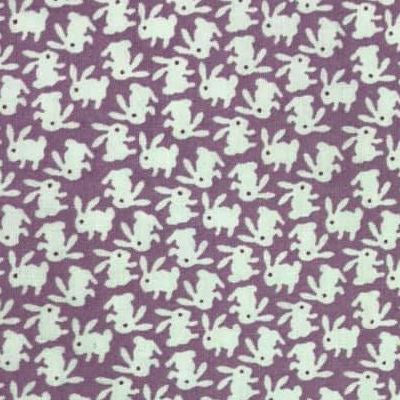 Nana Mae - 6714-55 White Bunnies on Lavender - Henry Glass