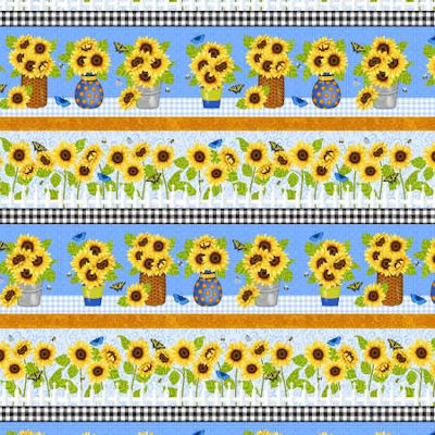 Sunny Sunflowers - Border Stripe - 5577-74 - Studio E