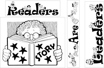 Fabric Panel - Readers are Leaders - white