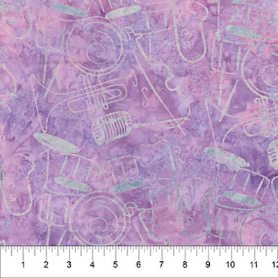 Music Notes - 80573-21 Instruments on Lavender