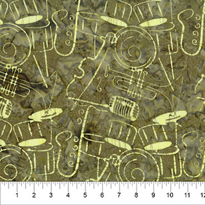 Music Notes - 80573-77 Instruments on Taupe