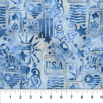 Bandana - Labels on Light Blue - 80673-43