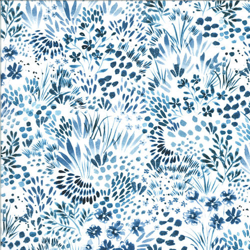 Moody Bloom 8444-14D Indigo - Moda Fabrics