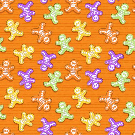 9602G-33 Orange Skeleton Bones - Glow Ghosts