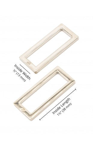 Rectangle Rings - 1 1/2" - Nickel