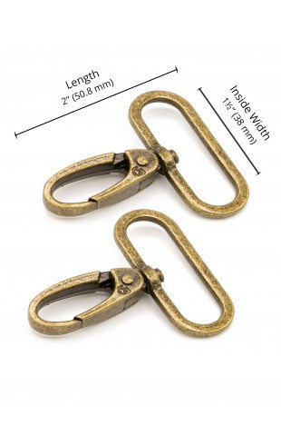 Swivel Snap Hook - 1 1/2" - Brass