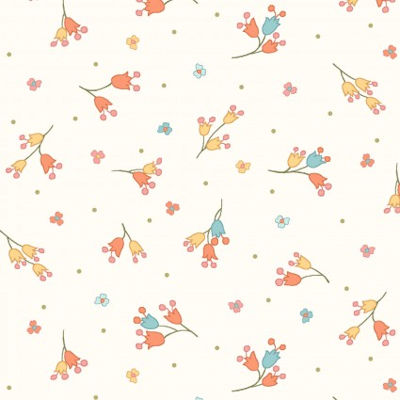 MAS9845-SW Buds on Cream - Sunset Blooms