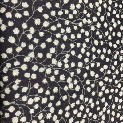 MAS9846-N Blue Buds on Navy - Sunset Blooms