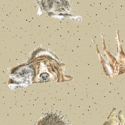 Love Is - 6209T- Country Animals on Brown - Maywood Studios