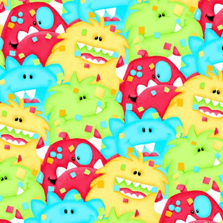 Comfy Flannel - Multi Monsters - N0974AE-41- AE Nathan