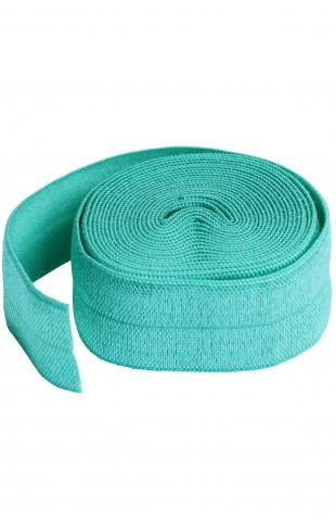 Fold-over Elastic, 20mm - Turquoise