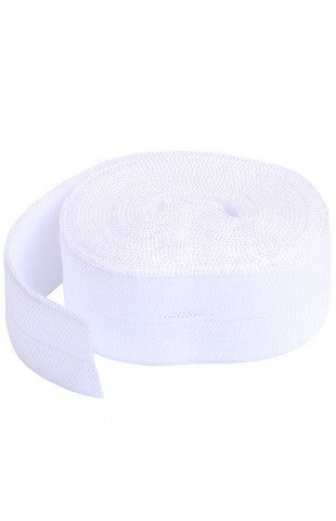 Fold-over Elastic, 20mm - White