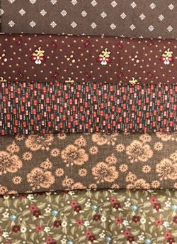 Civil War Fat Qtr Bundle of 5 - Browns